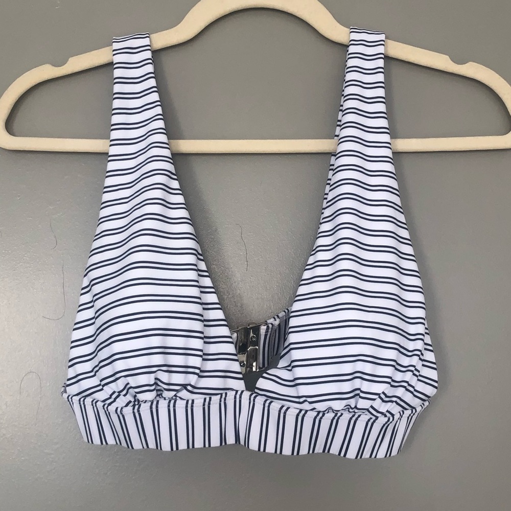 Striped bikini top